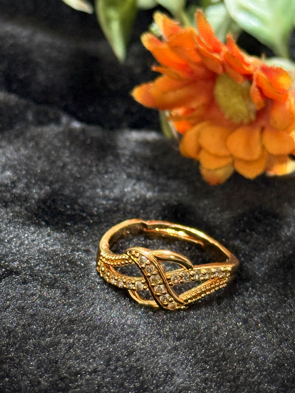 Infinity Knot Adjustable Ring - Golden