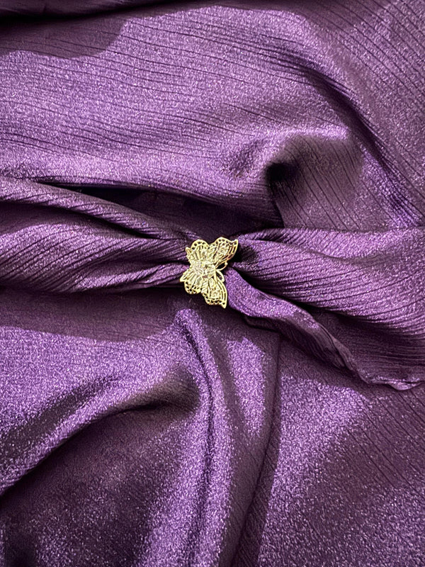 Crystal Butterfly Ring - Silver