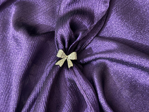 Crystal Bow Adjustable Ring - Gold