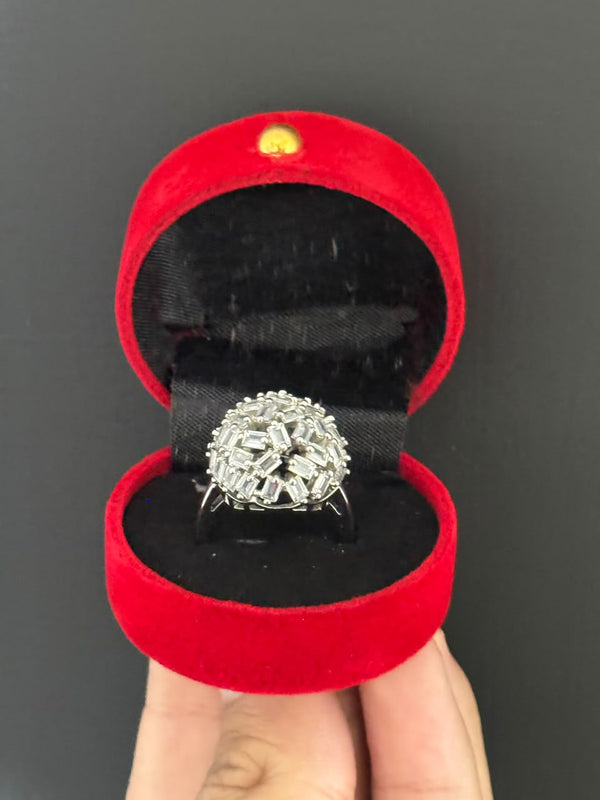 Crystal Dome Cluster Ring - Gold